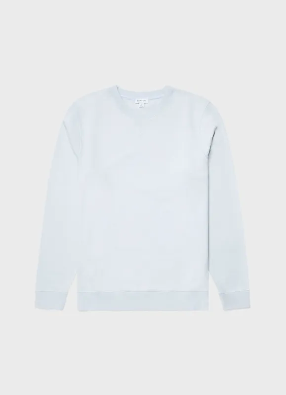 Men's Loopback Sweatshirt in Pastel Blue sold by Sunspel