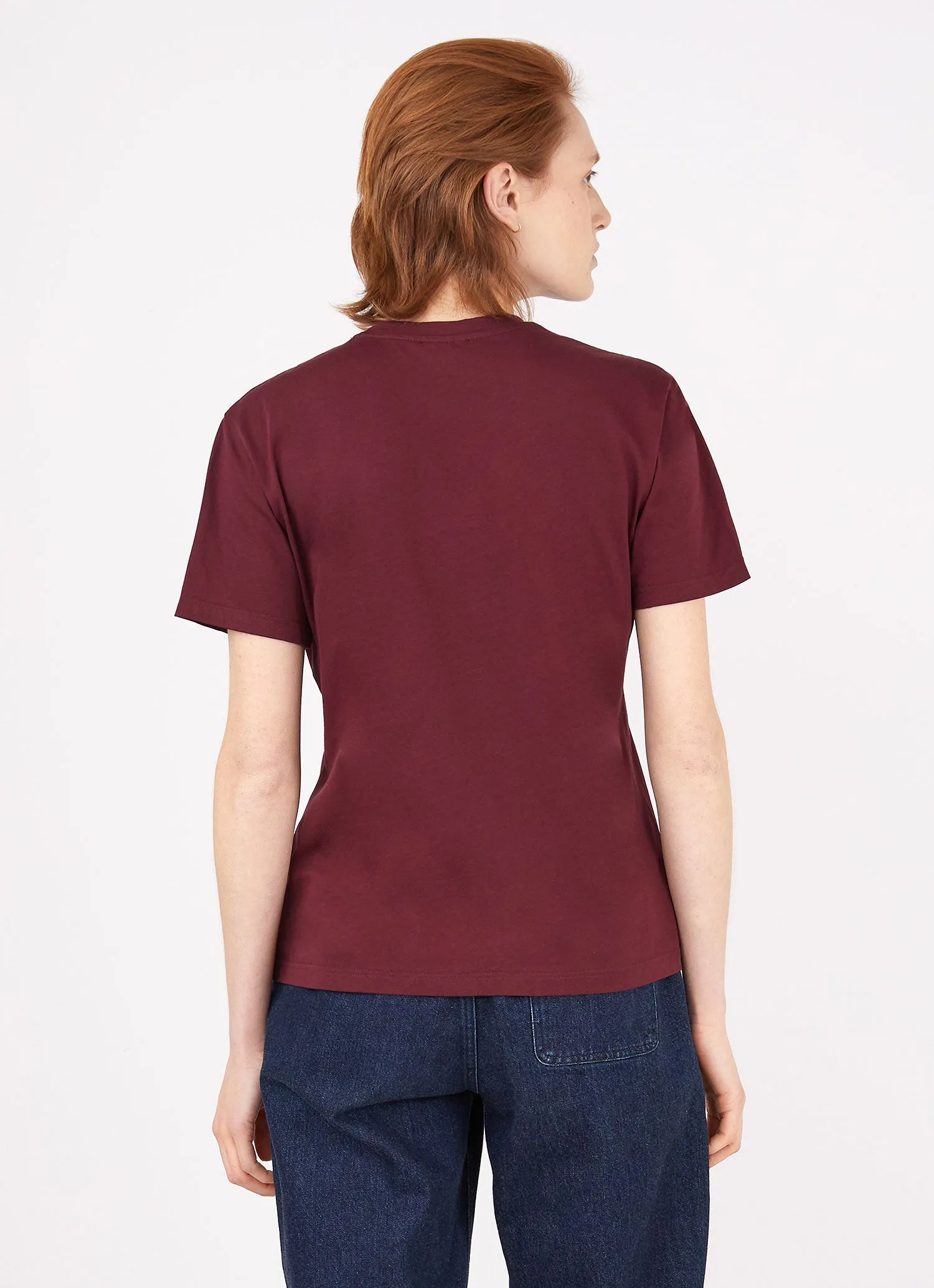 Women's Boy Fit T-shirt in Port sold by Sunspel product image thumbnail 4