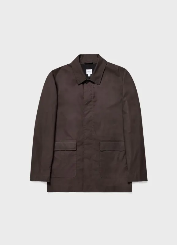 Men's Waxed Jacket in Cocoa sold by Sunspel