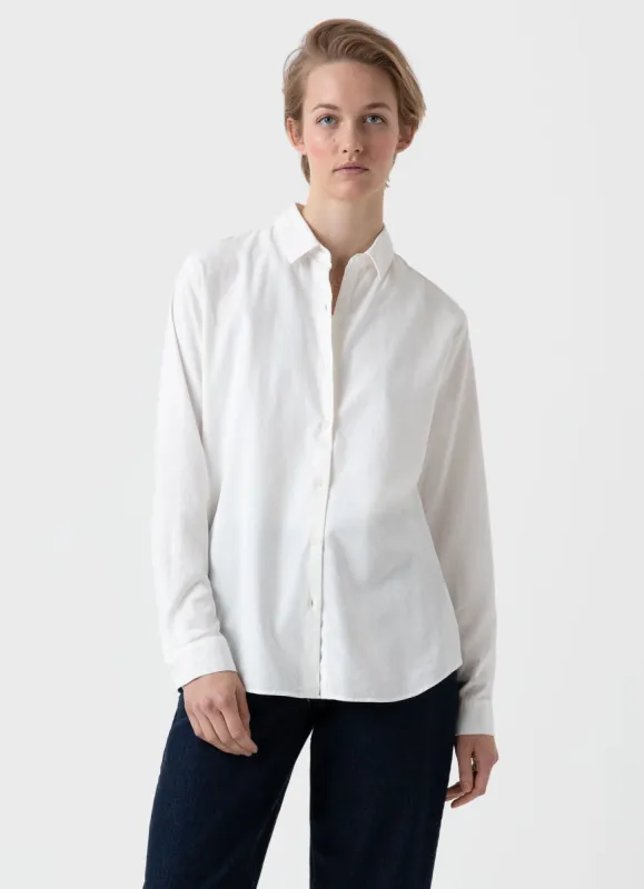 Women's Corduroy Shirt in Ecru sold by Sunspel