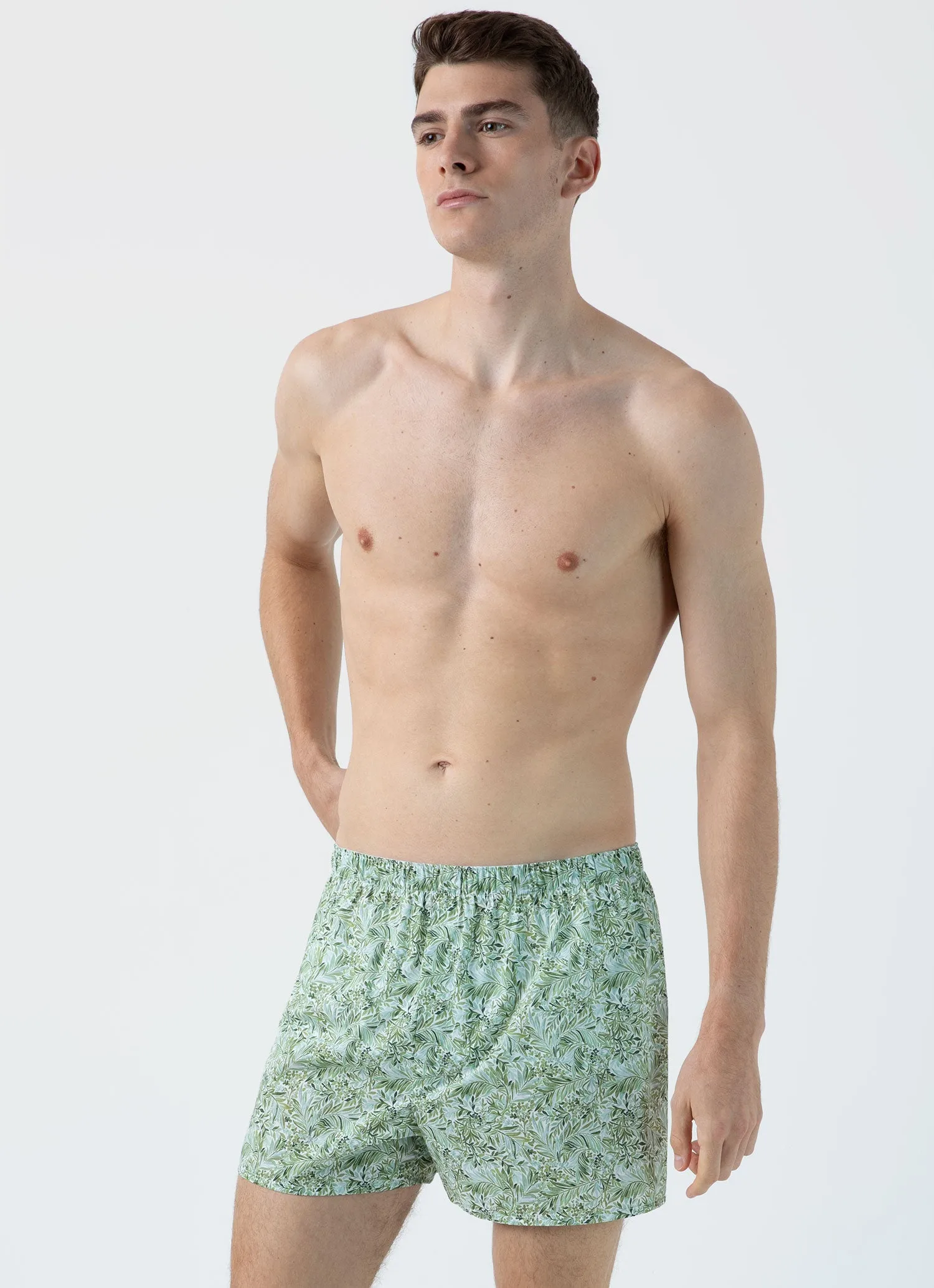 Men's Classic Boxer Shorts in Liberty Fabric in Green Garden sold by Sunspel product image thumbnail 2
