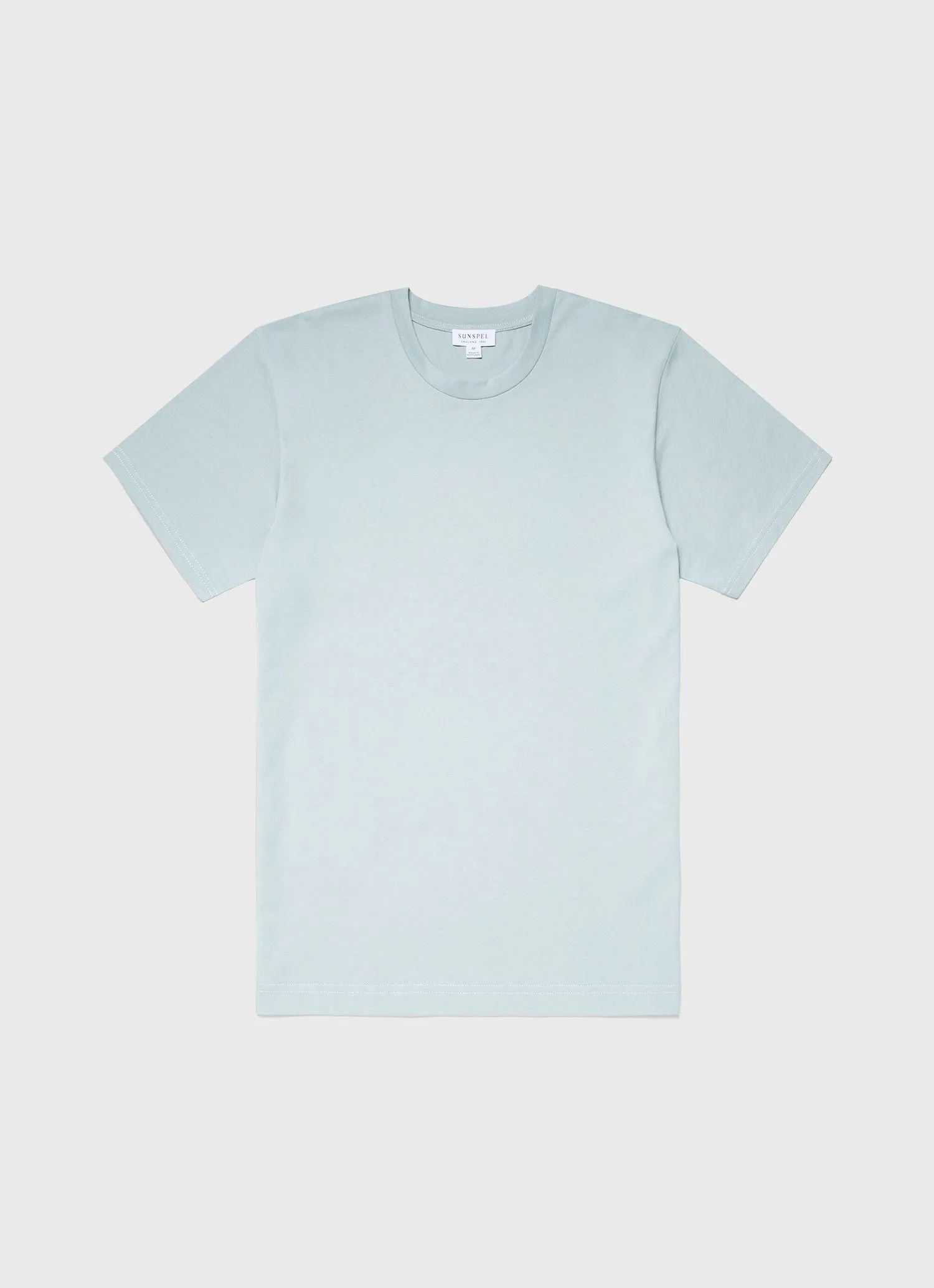 Men's Riviera Midweight T-shirt in Blue Sage sold by Sunspel