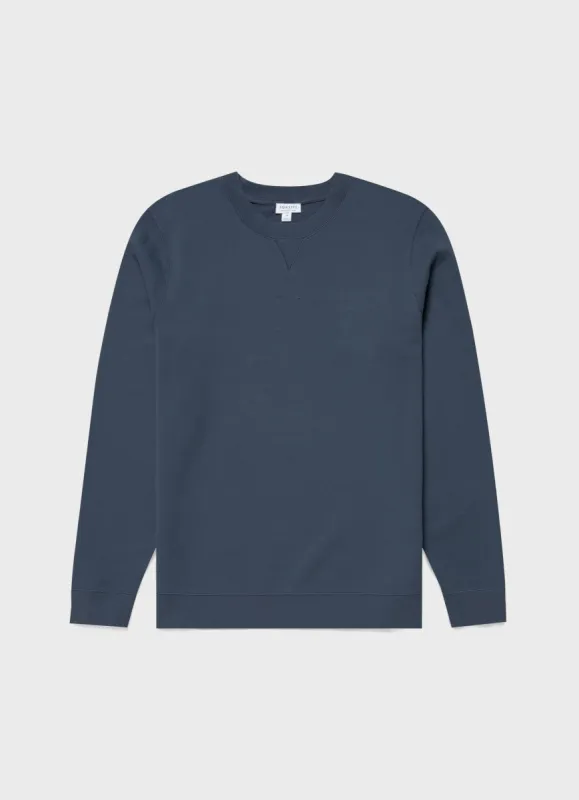 Men's Loopback Sweatshirt in Shale Blue sold by Sunspel