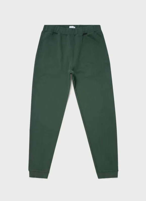 Men's Loopback Sweatpants in Dark Green sold by Sunspel