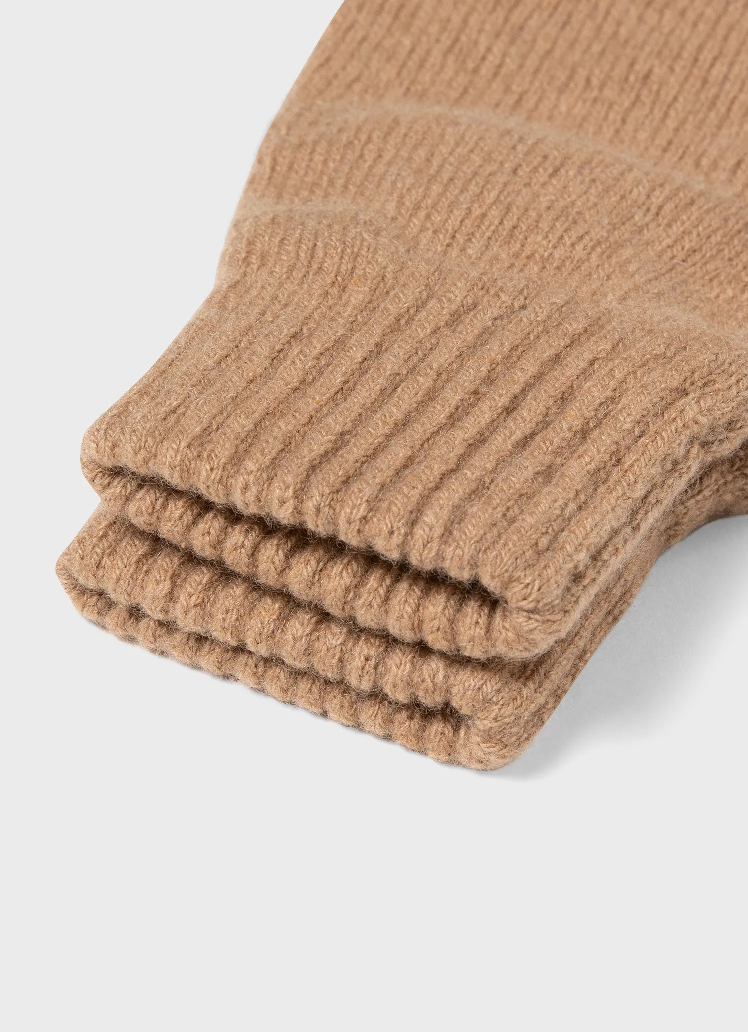Cashmere Knitted Glove in Brown Melange sold by Sunspel product image thumbnail 2