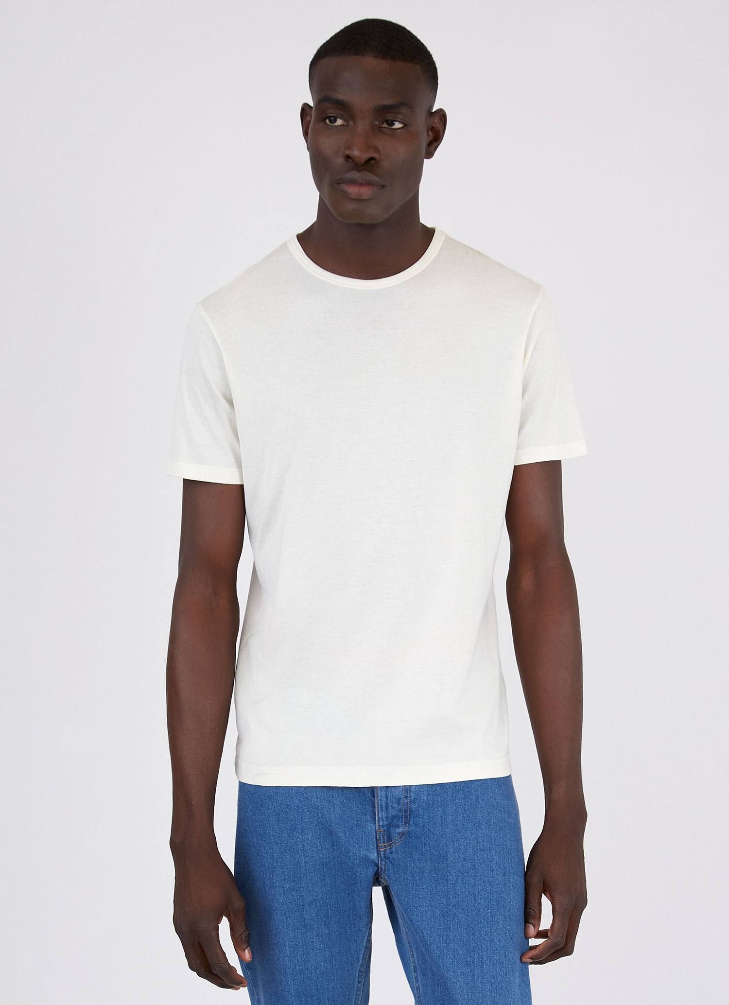 Men's Classic T-shirt in Archive White sold by Sunspel product image thumbnail 2