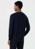 Men's Sea Island Cashmere Crew Neck Jumper in Navy sold by Sunspel