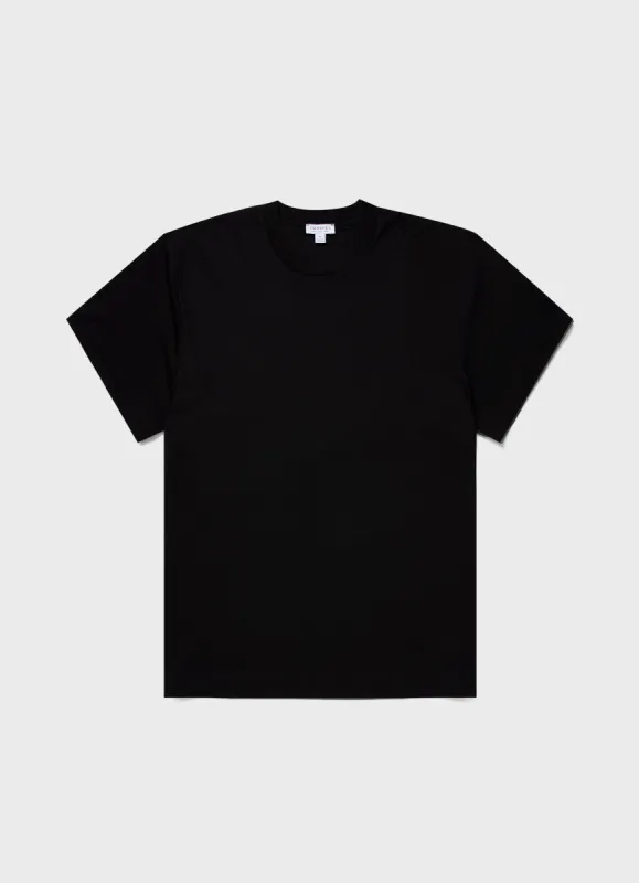Men's Oversized Heavyweight T-shirt in Black sold by Sunspel