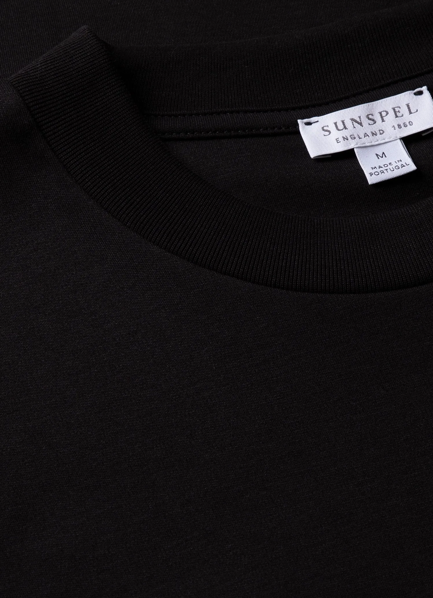 Men's Oversized Heavyweight T-shirt in Black sold by Sunspel product image thumbnail 4