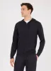 Men's Merino Zip Hoodie in Charcoal Melange sold by Sunspel