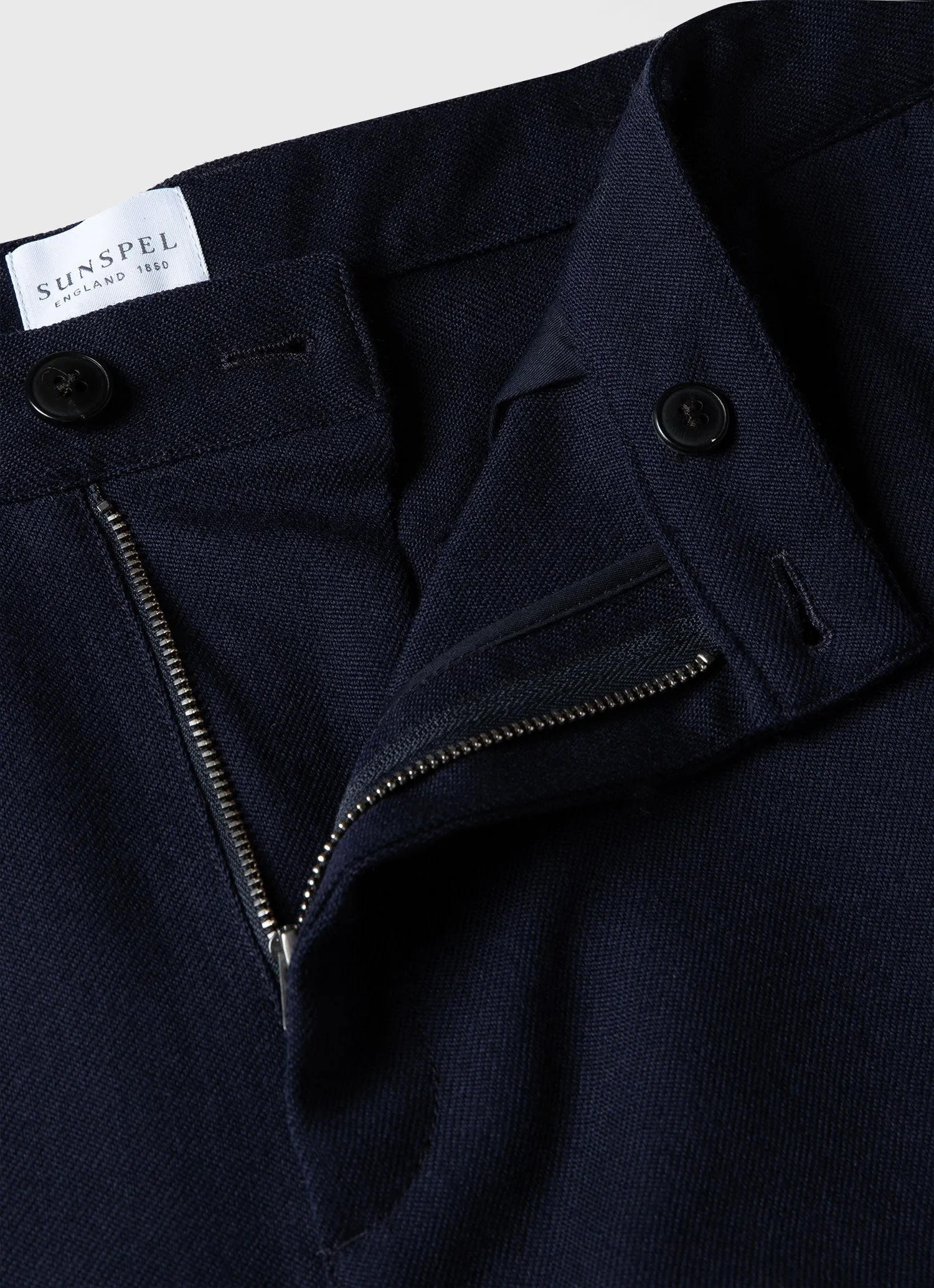 Men's Wool Twill Chore Trousers in Dark Navy sold by Sunspel product image thumbnail 4