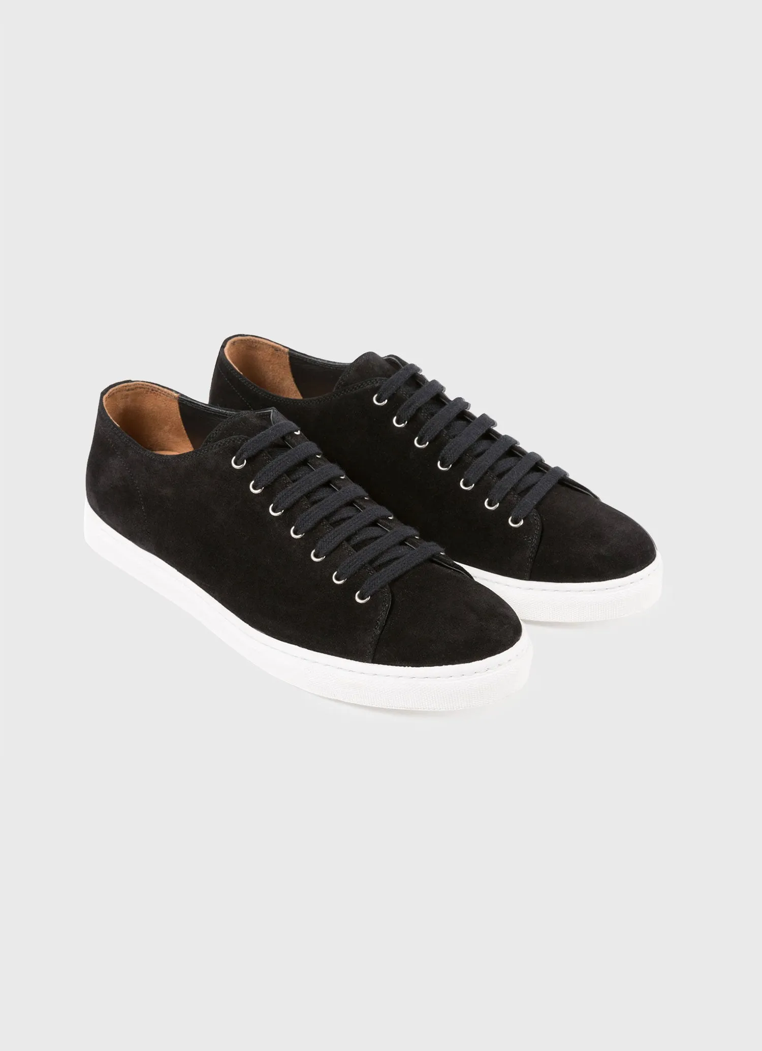 Men's Suede Tennis Shoes in Black sold by Sunspel product image thumbnail 2