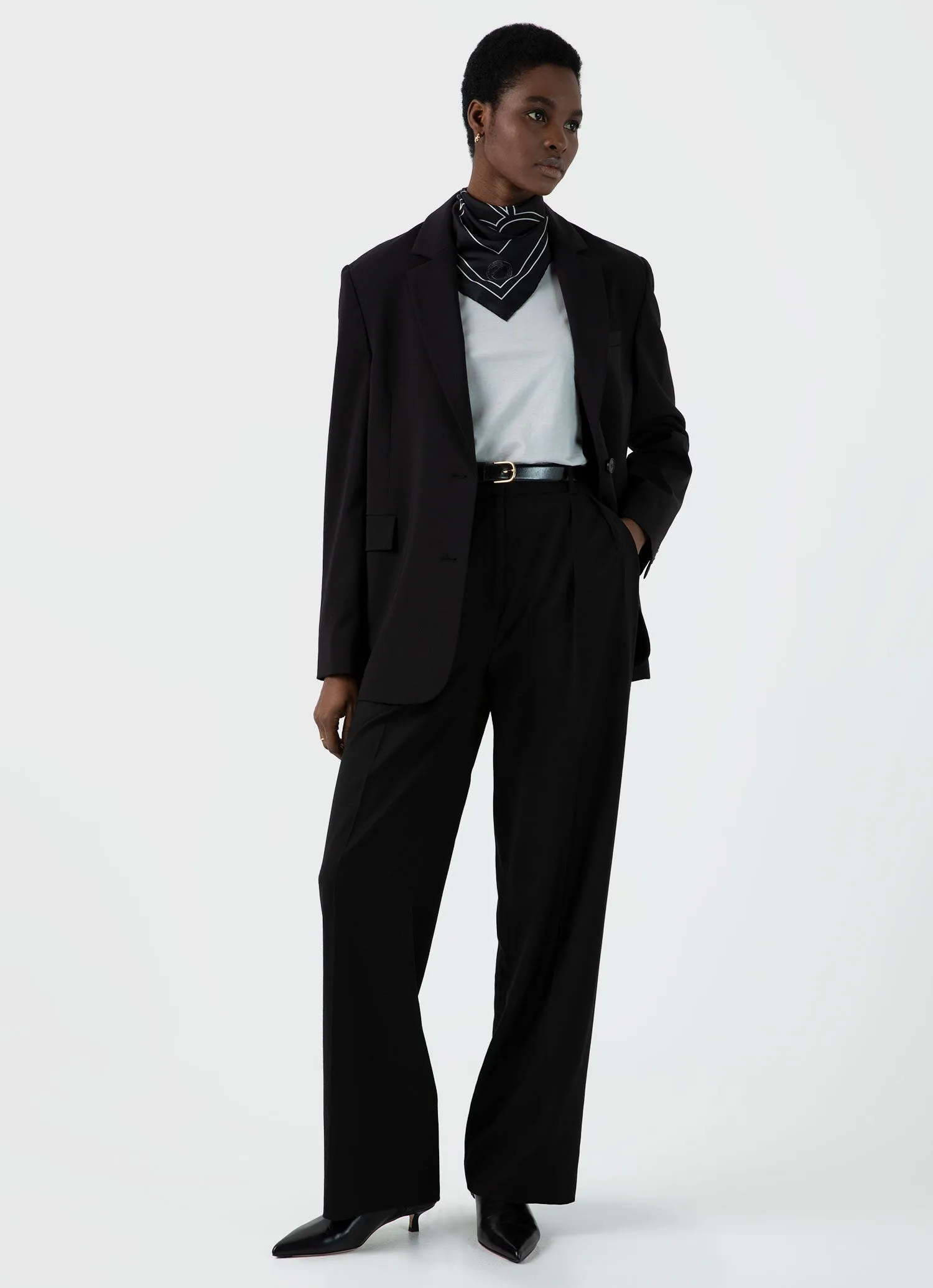 Women's Classic T-shirt in Smoke sold by Sunspel product image thumbnail 2