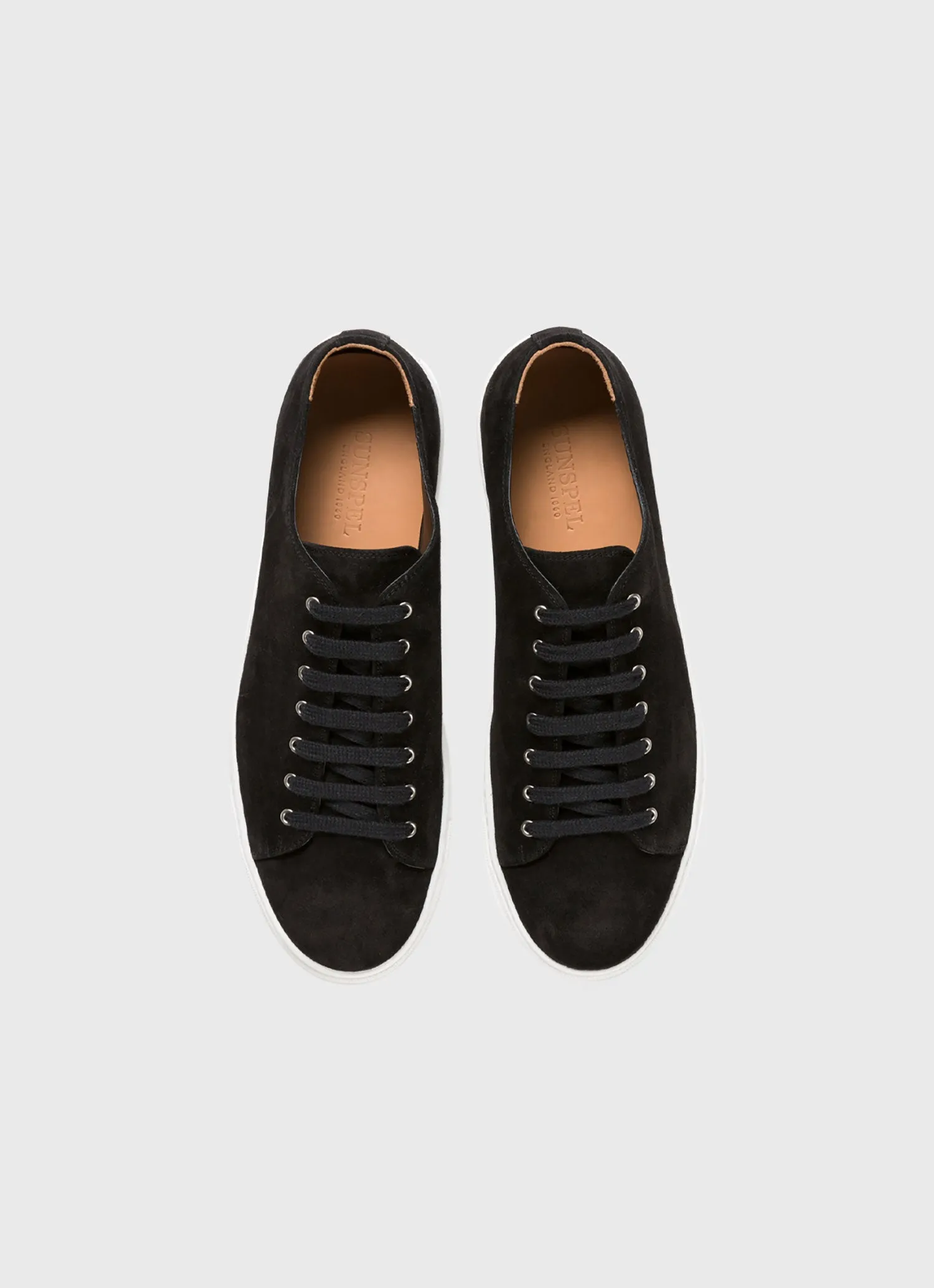 Men's Suede Tennis Shoes in Black sold by Sunspel product image thumbnail 4