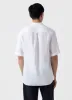 Men's Short Sleeve Linen Shirt in White sold by Sunspel