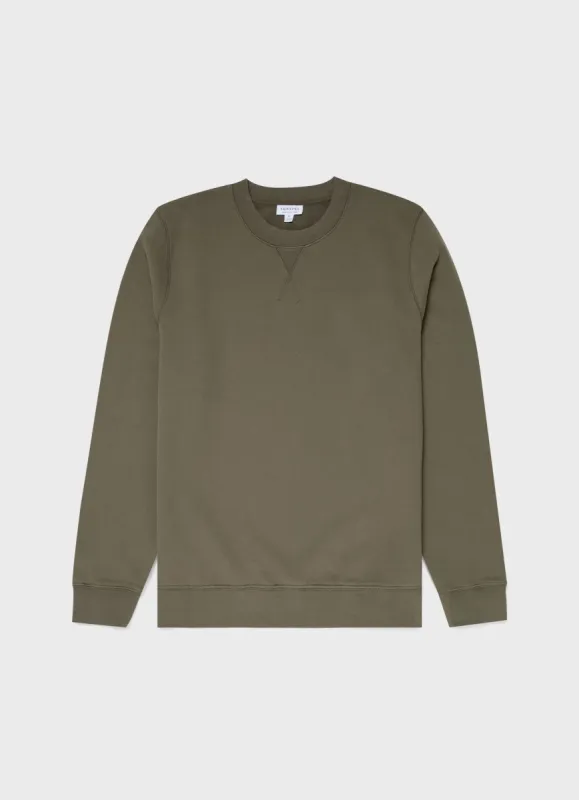 Men's Loopback Sweatshirt in Hunter Green sold by Sunspel