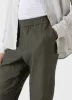 Men's Linen Drawstring Trouser in Light Khaki sold by Sunspel