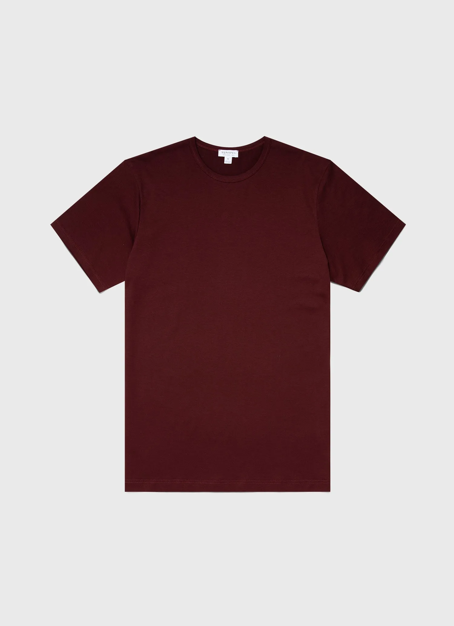 Men's Classic T-shirt in Maroon sold by Sunspel