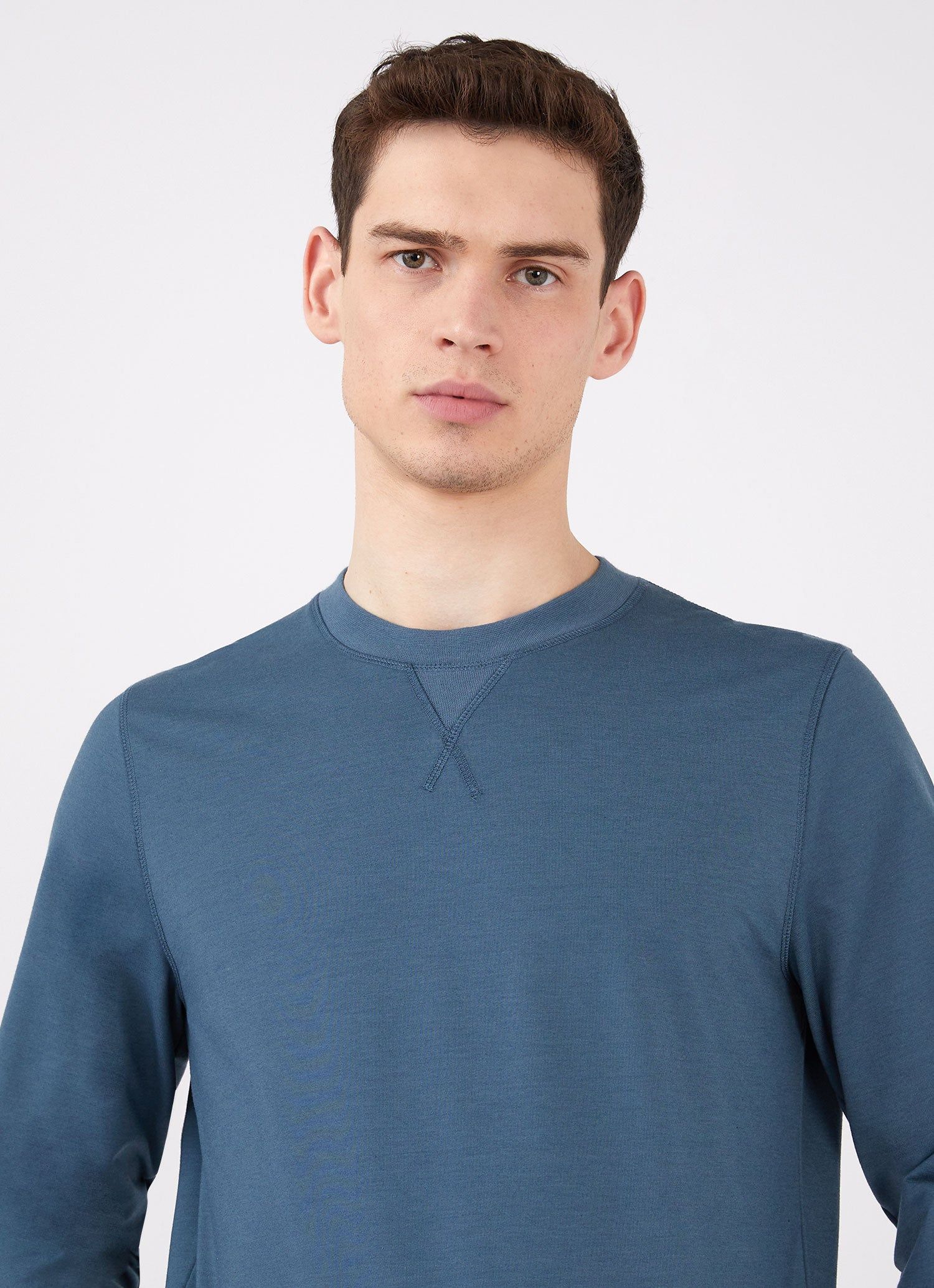 Men's DriRelease Active Swearshirt in Dark Petrol sold by Sunspel product image thumbnail 5