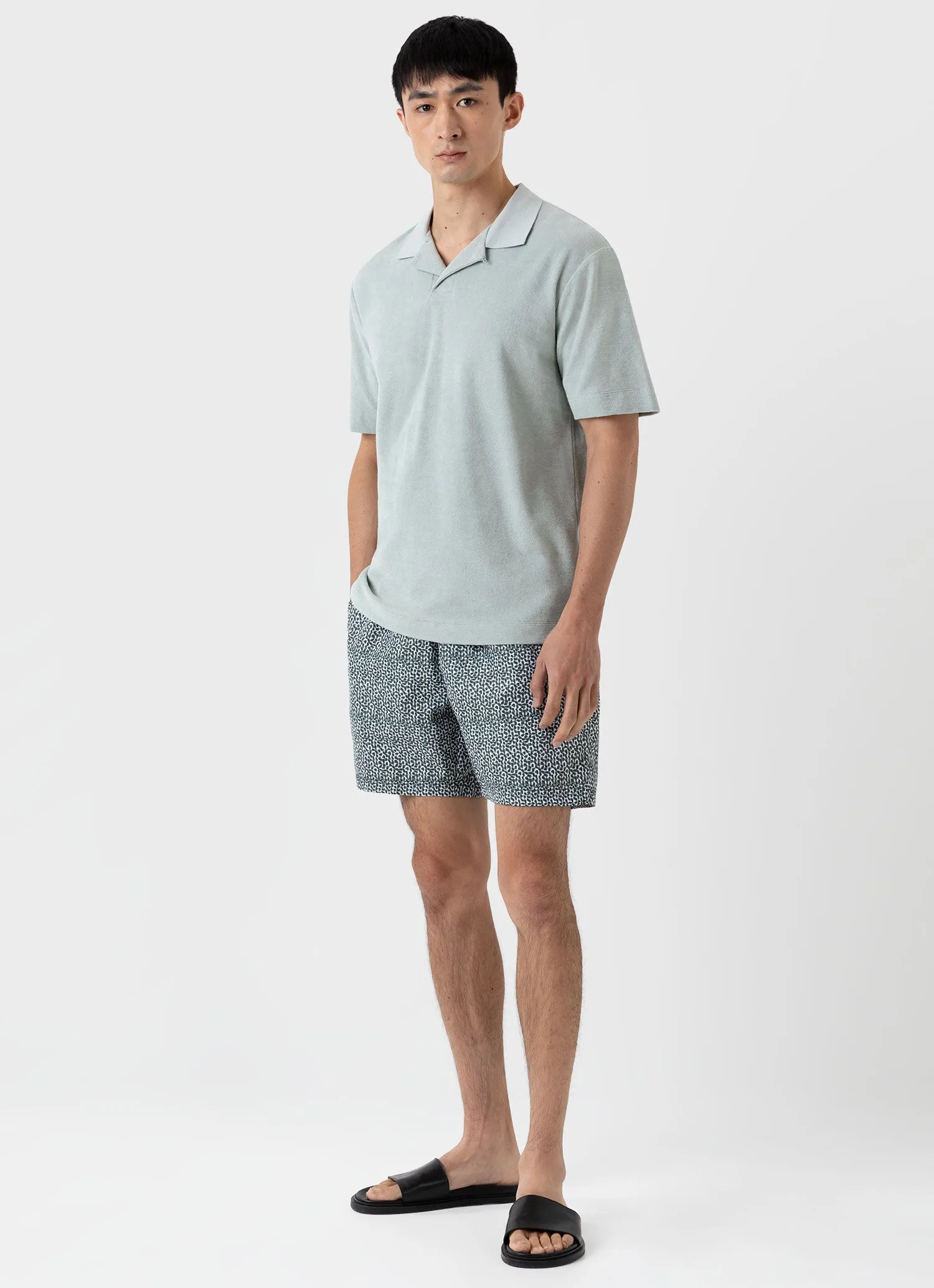 Men's Swimshort in Green Painted Spot Print sold by Sunspel product image thumbnail 2