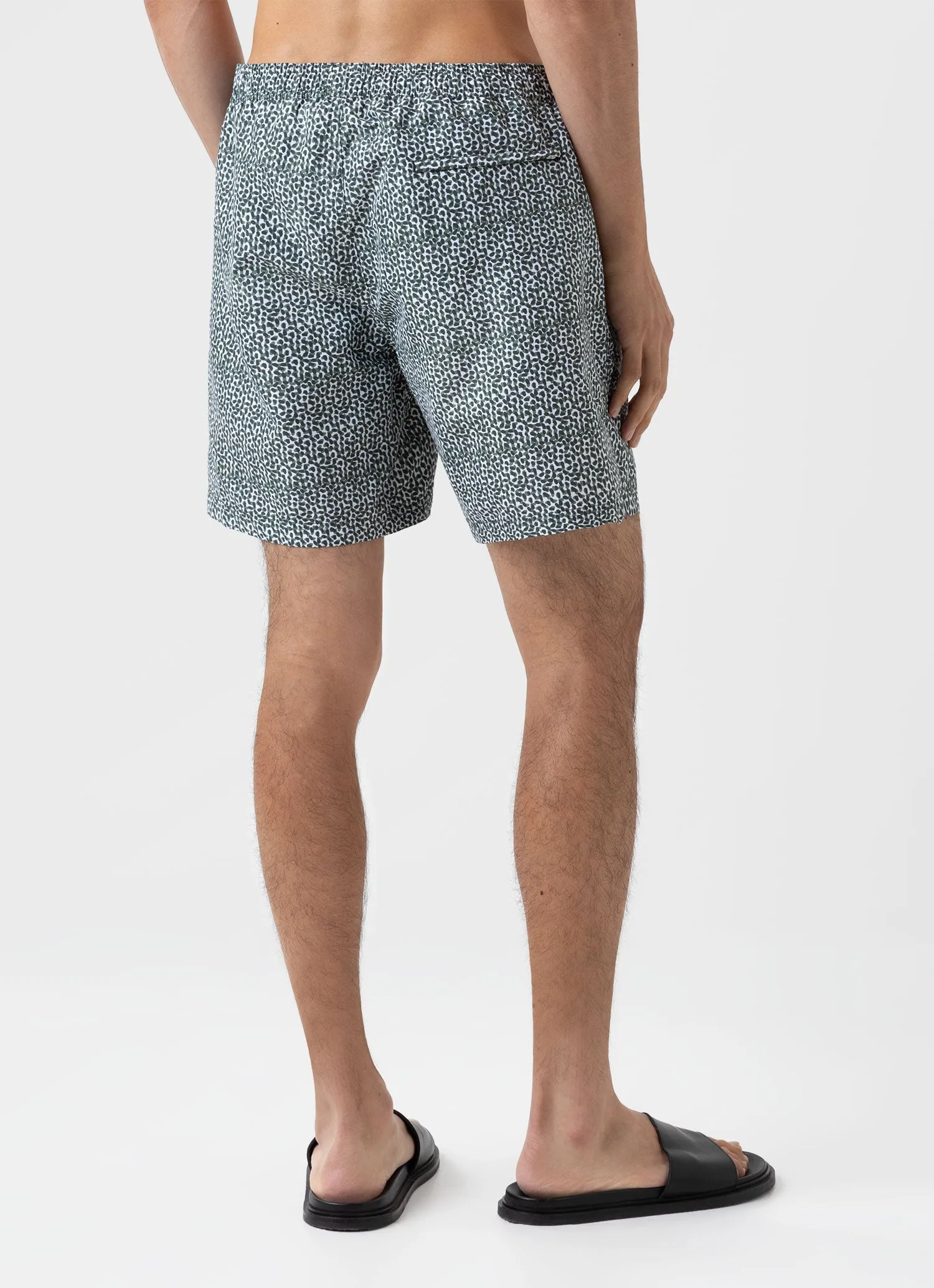 Men's Swimshort in Green Painted Spot Print sold by Sunspel product image thumbnail 4