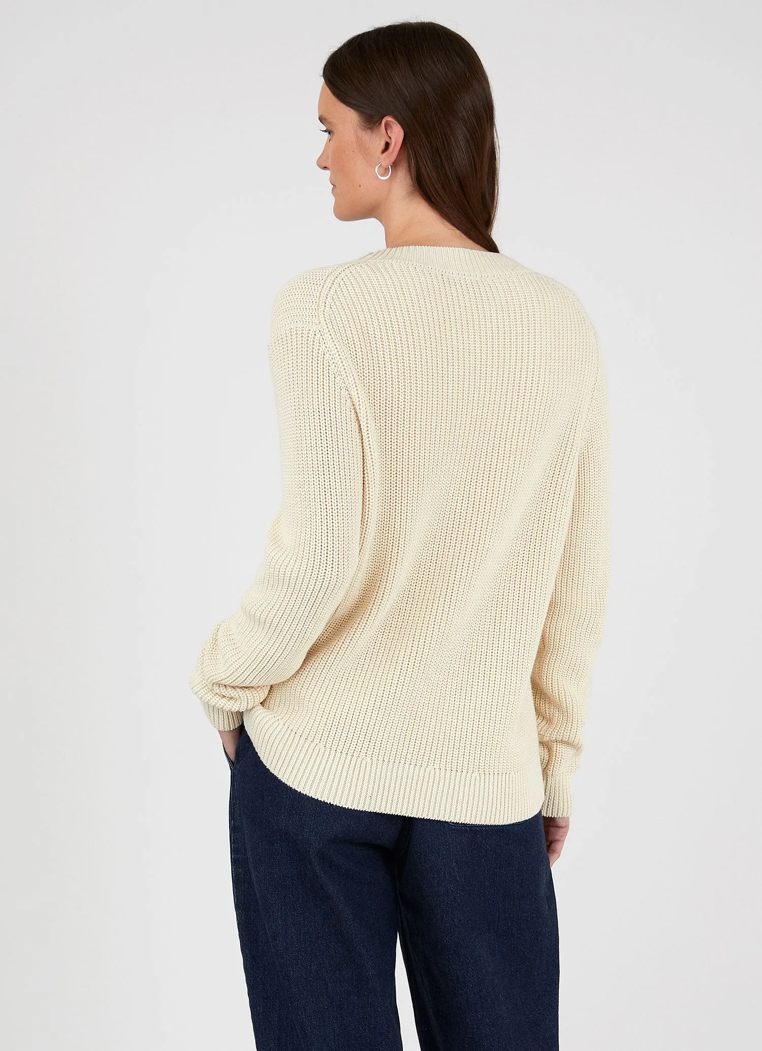 Women's Cotton Cardigan in Ecru sold by Sunspel product image thumbnail 4