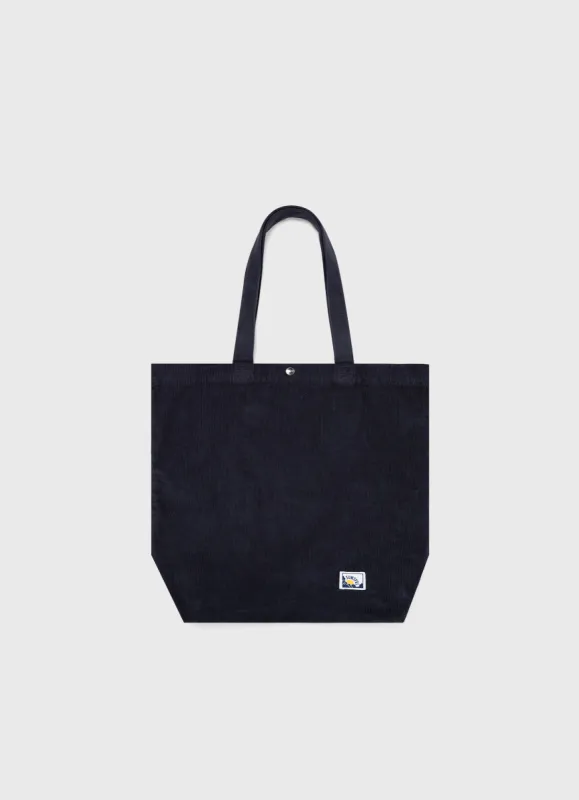 Corduroy Tote Bag in Navy sold by Sunspel