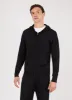 Men's Merino Zip Hoodie in Black sold by Sunspel