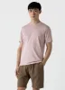 Men's Riviera T‑shirt in Shell Pink sold by Sunspel