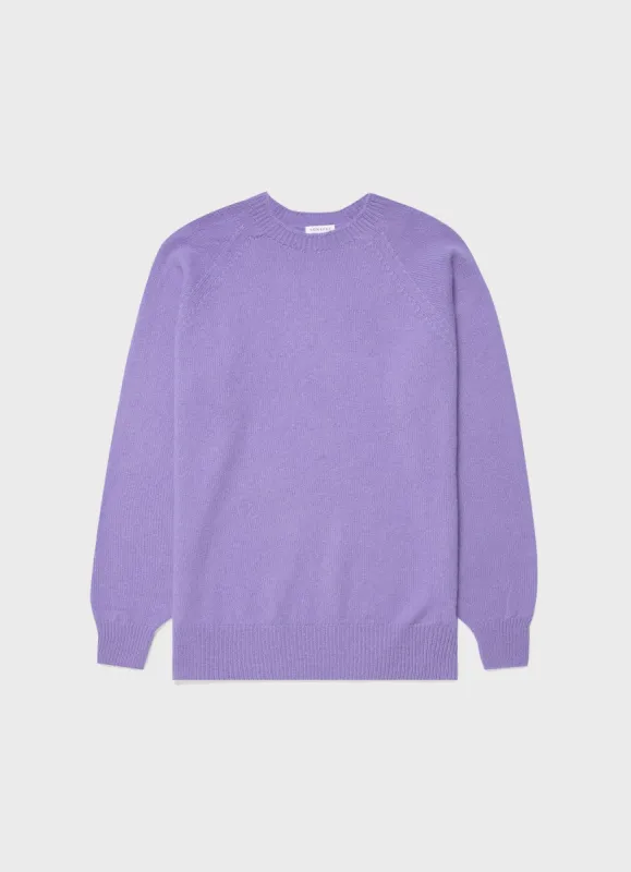 Men's Lambswool Crew Neck Jumper in Heather sold by Sunspel