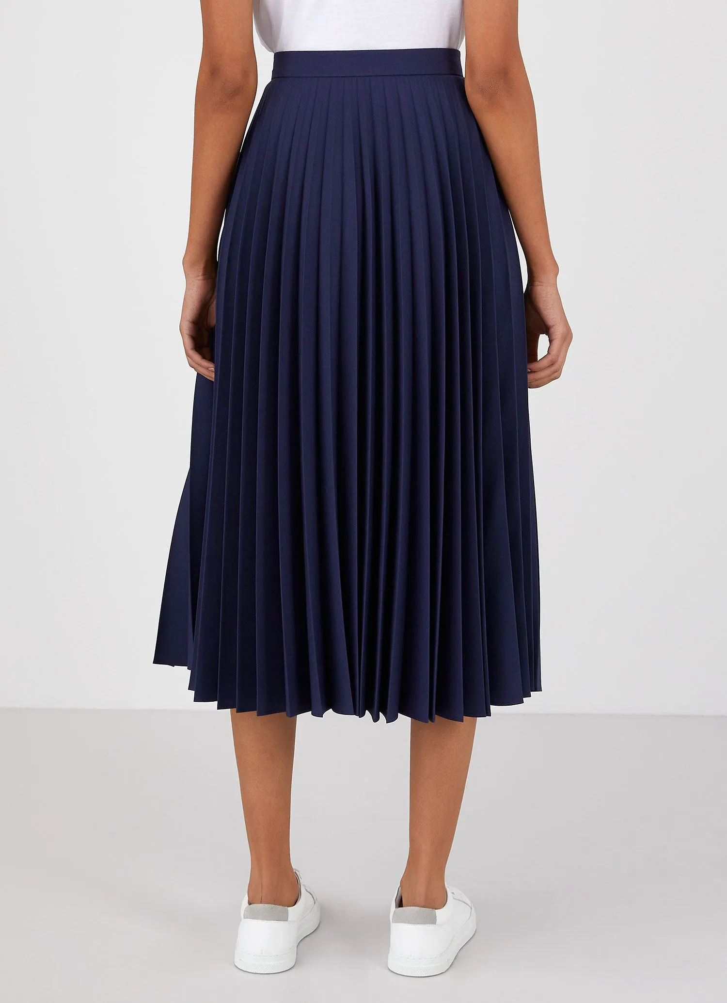 Women's Pleated Skirt in Navy sold by Sunspel product image thumbnail 3