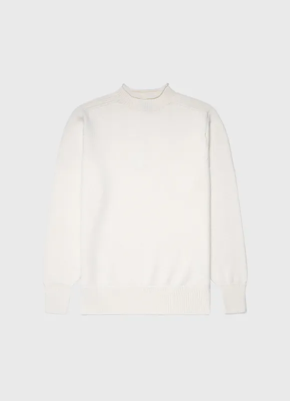 Men's English Merino Fisherman Jumper in Ecru sold by Sunspel