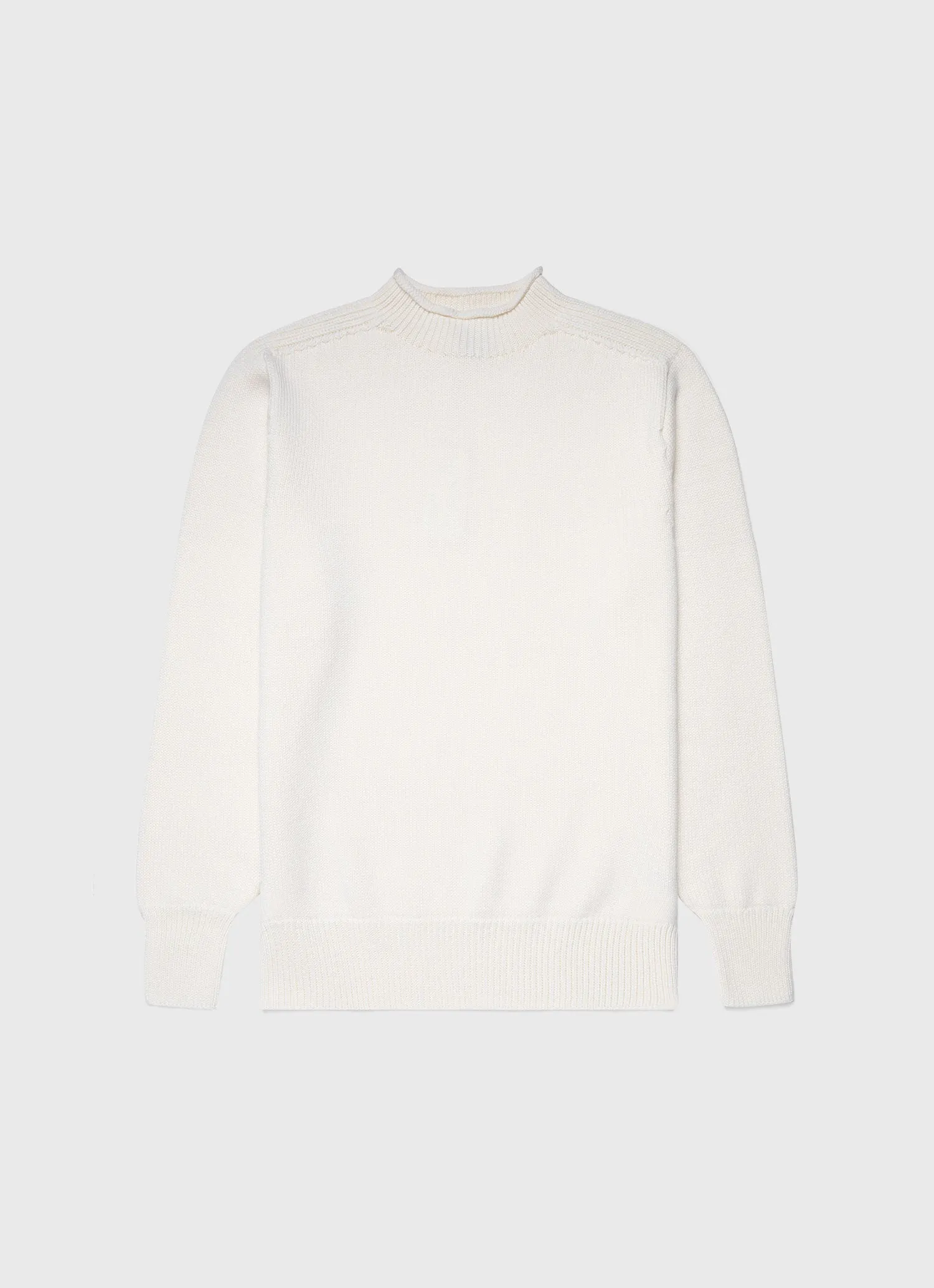 Men's English Merino Fisherman Jumper in Ecru sold by Sunspel