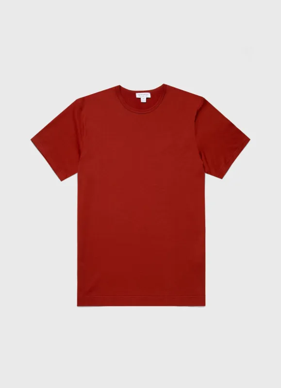 Men's Classic T-shirt in Rust sold by Sunspel