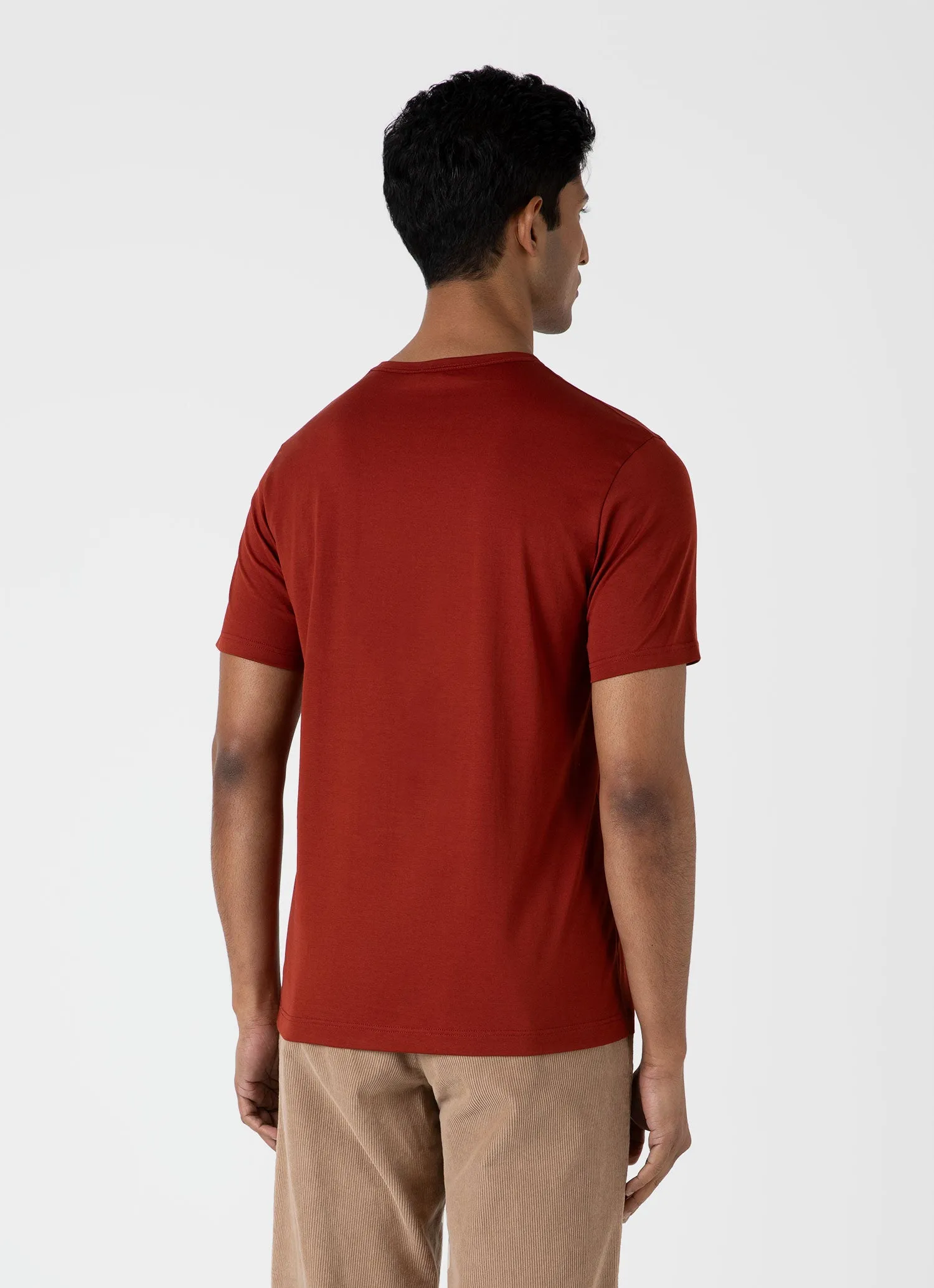 Men's Classic T-shirt in Rust sold by Sunspel product image thumbnail 5