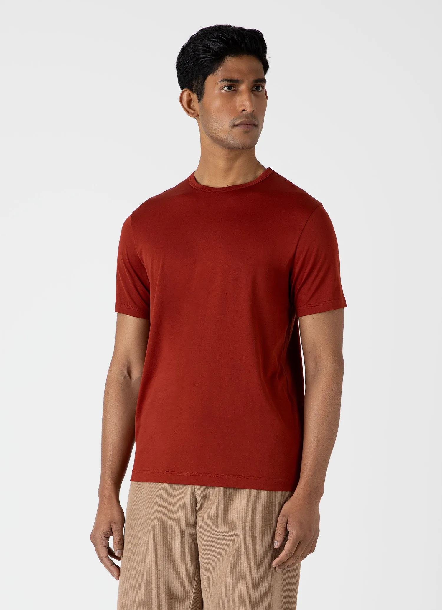 Men's Classic T-shirt in Rust sold by Sunspel product image thumbnail 2