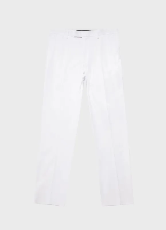 Men's Paul Weller Trouser in White made by Sunspel