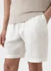 Men's Linen Drawstring Short in White sold by Sunspel