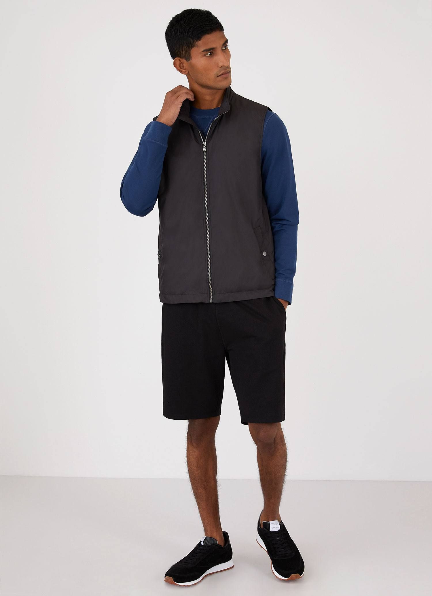 Men's Active Gilet in Black sold by Sunspel product image thumbnail 3