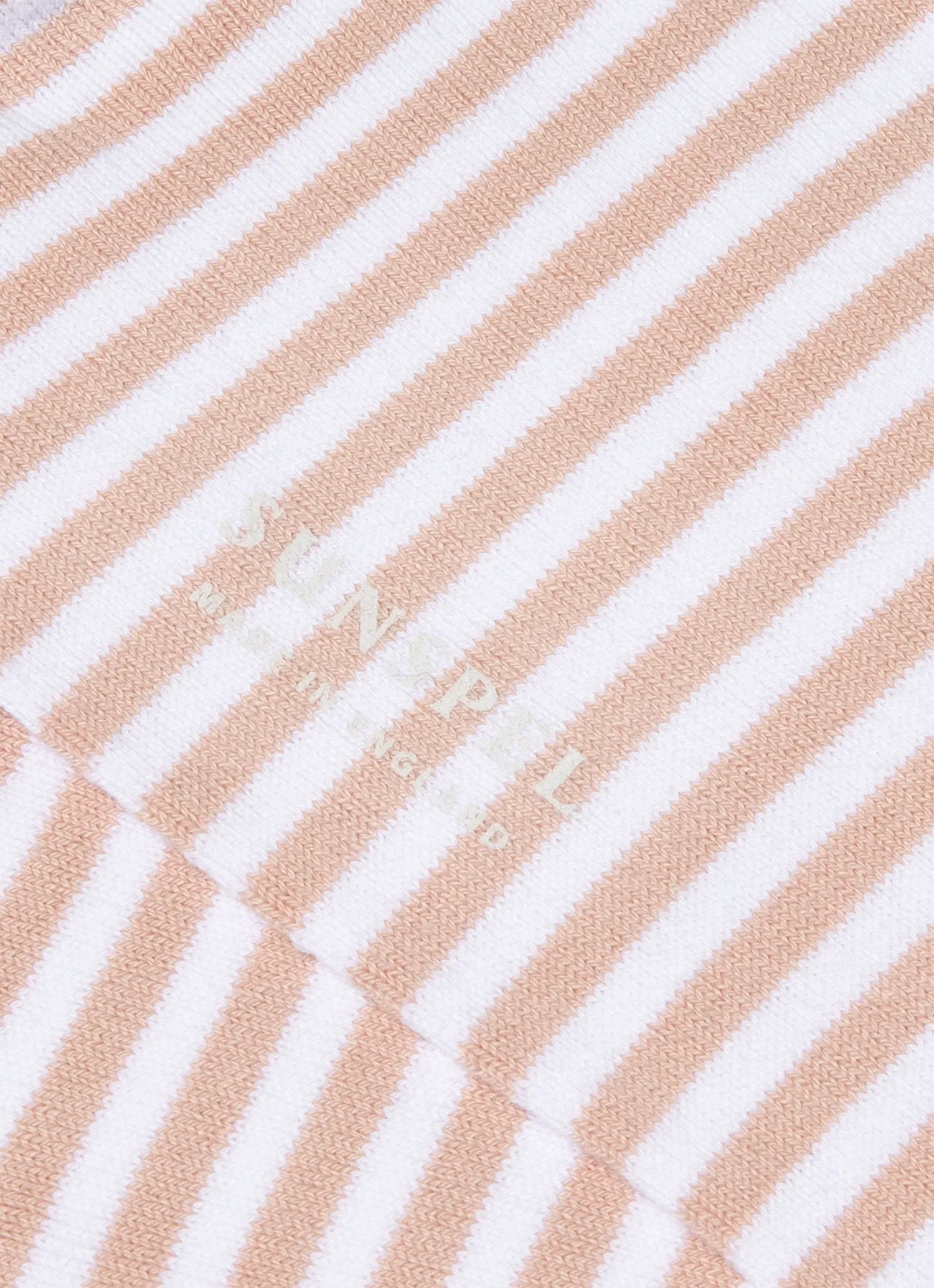Men's Cotton Socks in Shell Pink/White English Stripe sold by Sunspel product image thumbnail 2