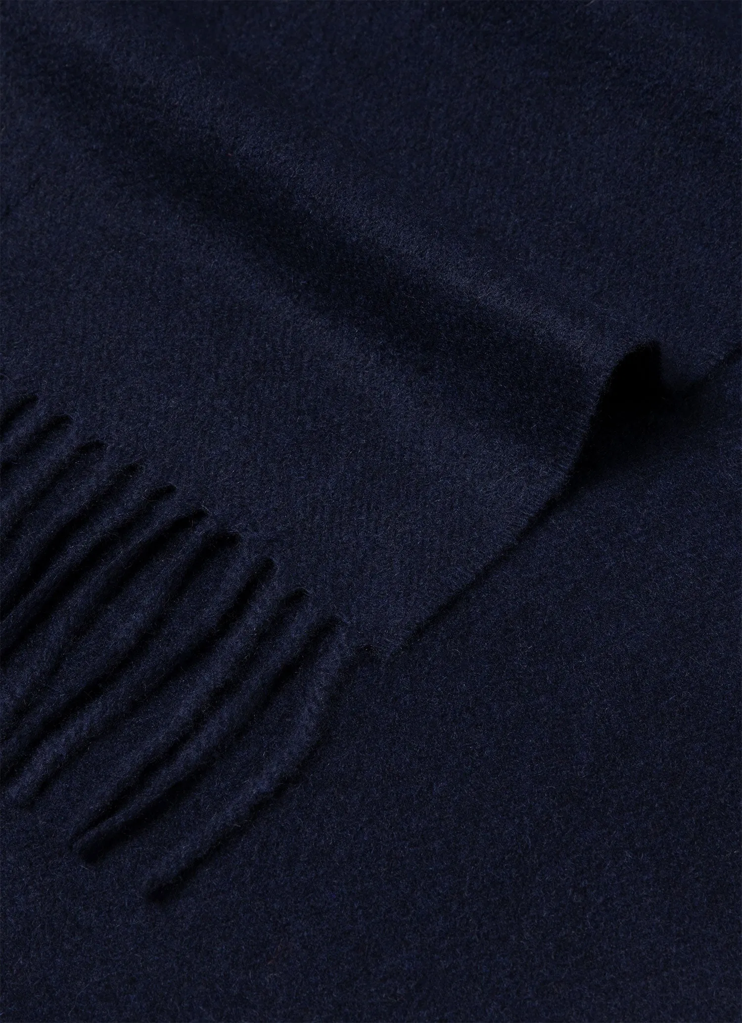 Cashmere Woven Scarf in Navy sold by Sunspel product image thumbnail 2