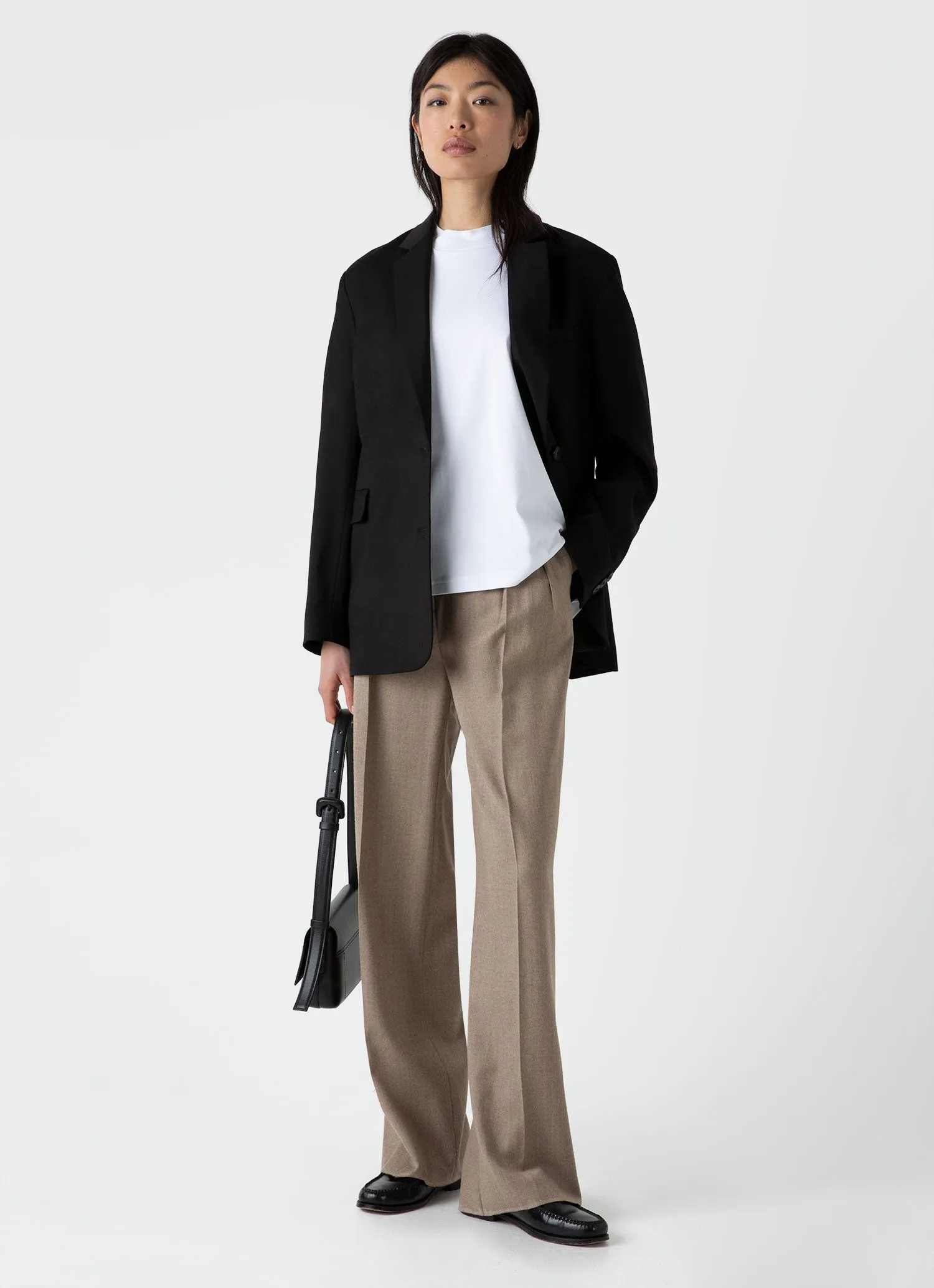 Women's Mock Neck T-shirt in White sold by Sunspel product image thumbnail 2