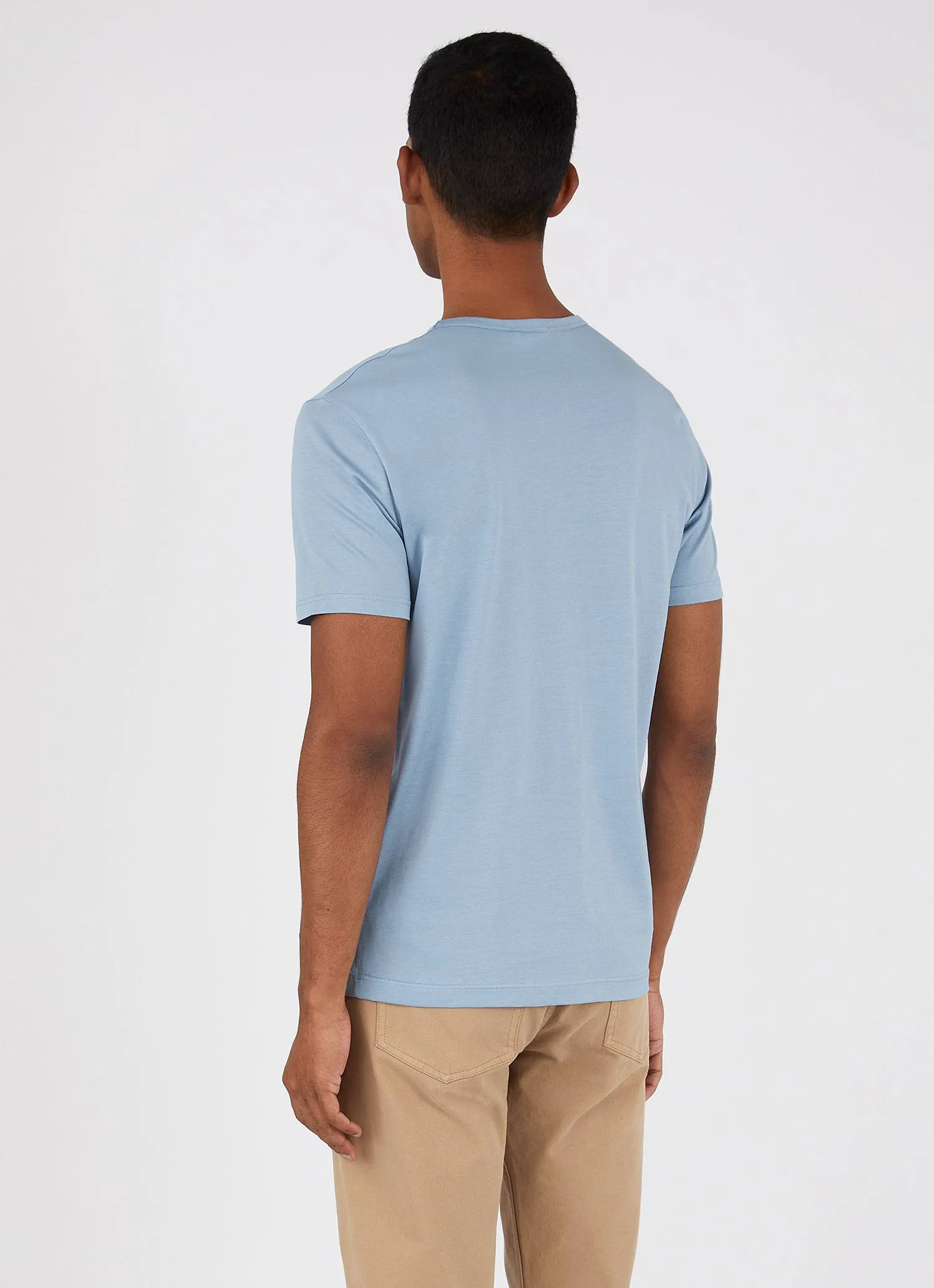Men's Classic T-shirt in Blue Mist sold by Sunspel product image thumbnail 4