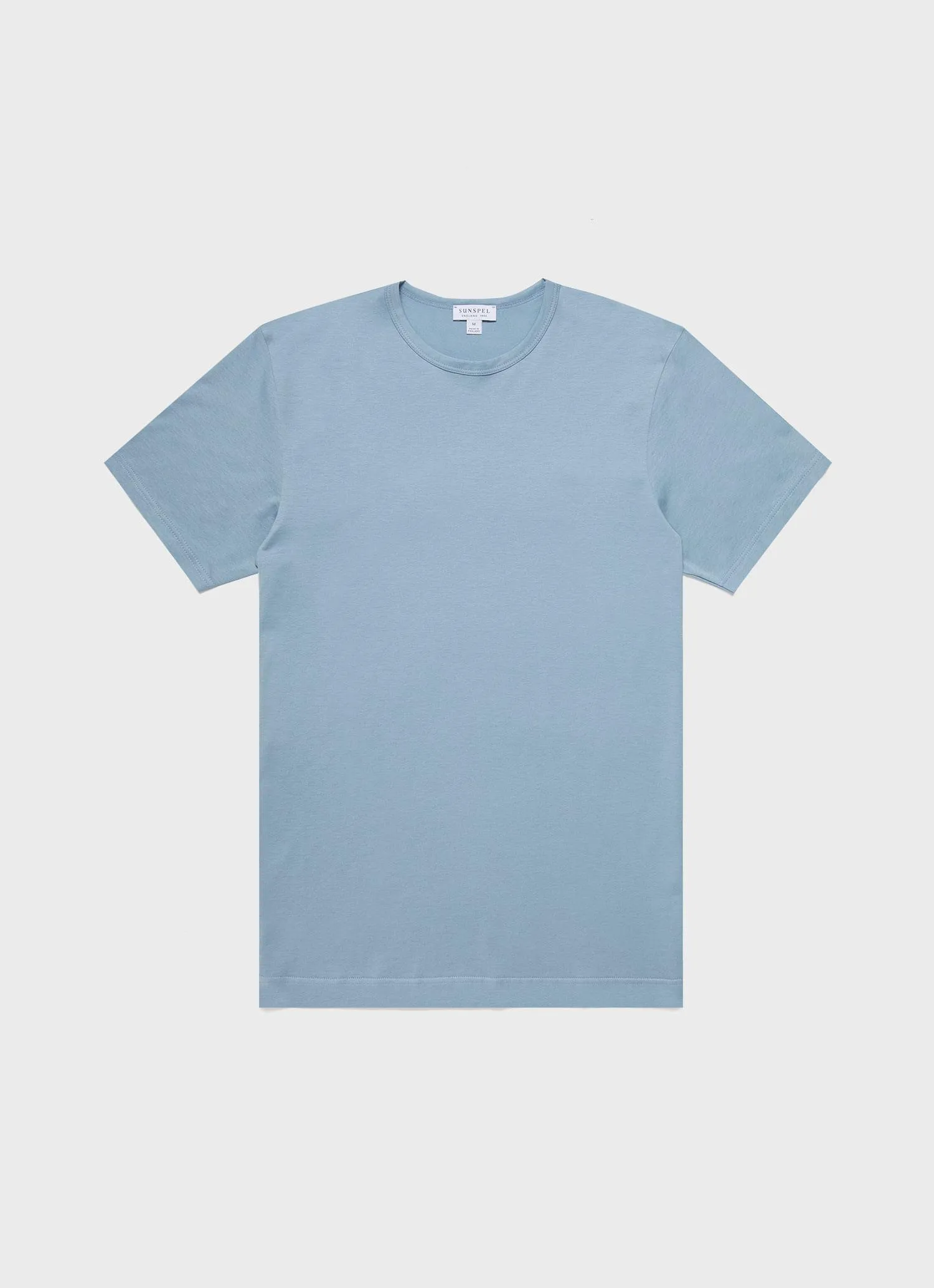 Men's Classic T-shirt in Blue Mist sold by Sunspel