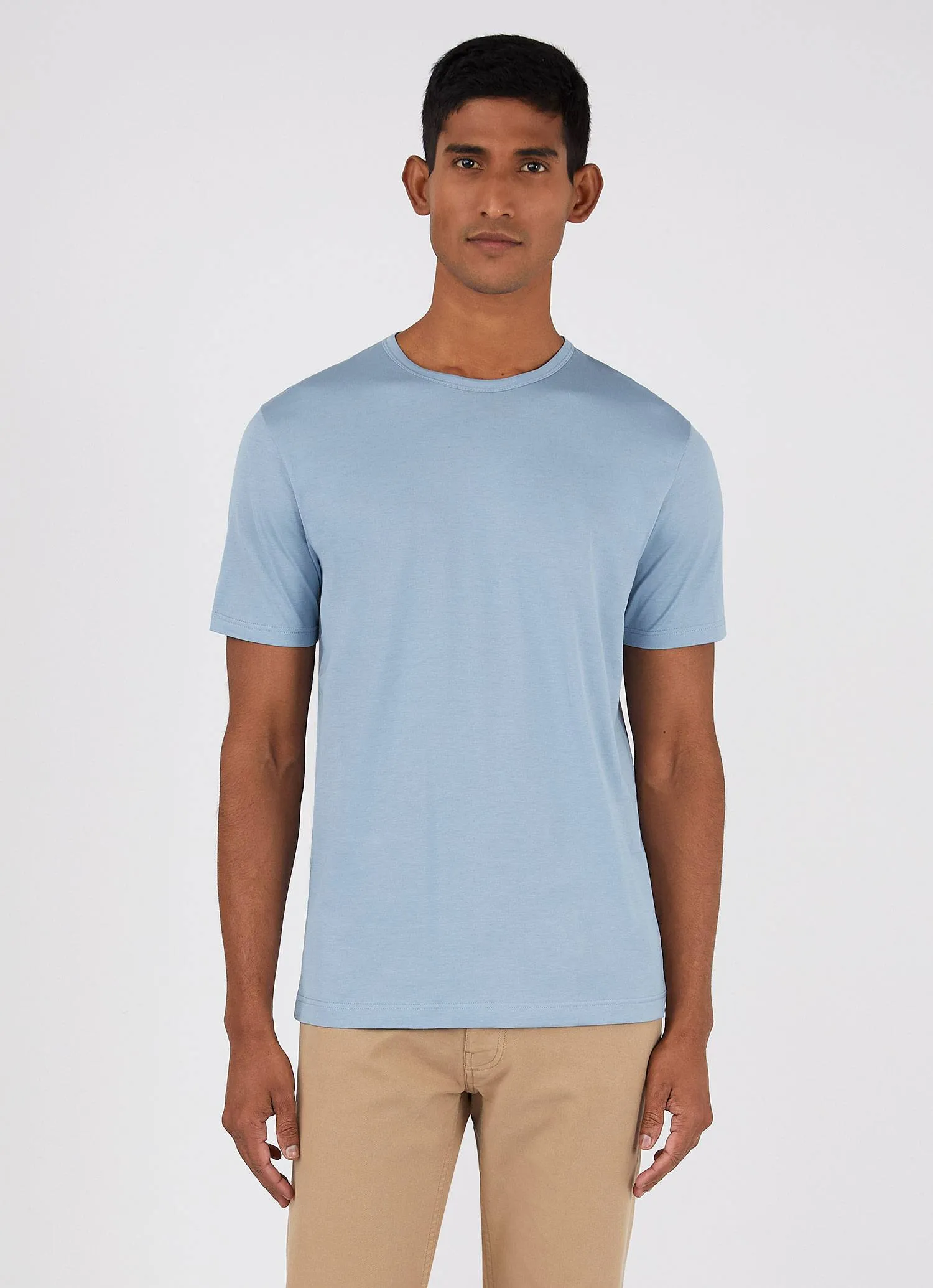 Men's Classic T-shirt in Blue Mist sold by Sunspel product image thumbnail 2