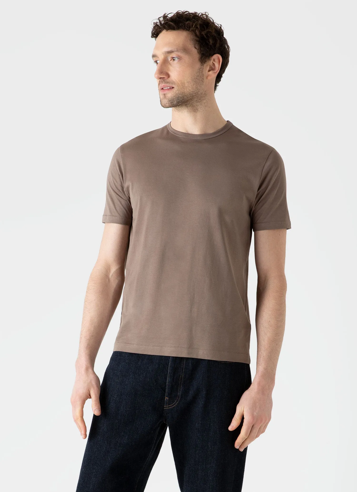 Men's Classic T-shirt in Cedar sold by Sunspel product image thumbnail 2