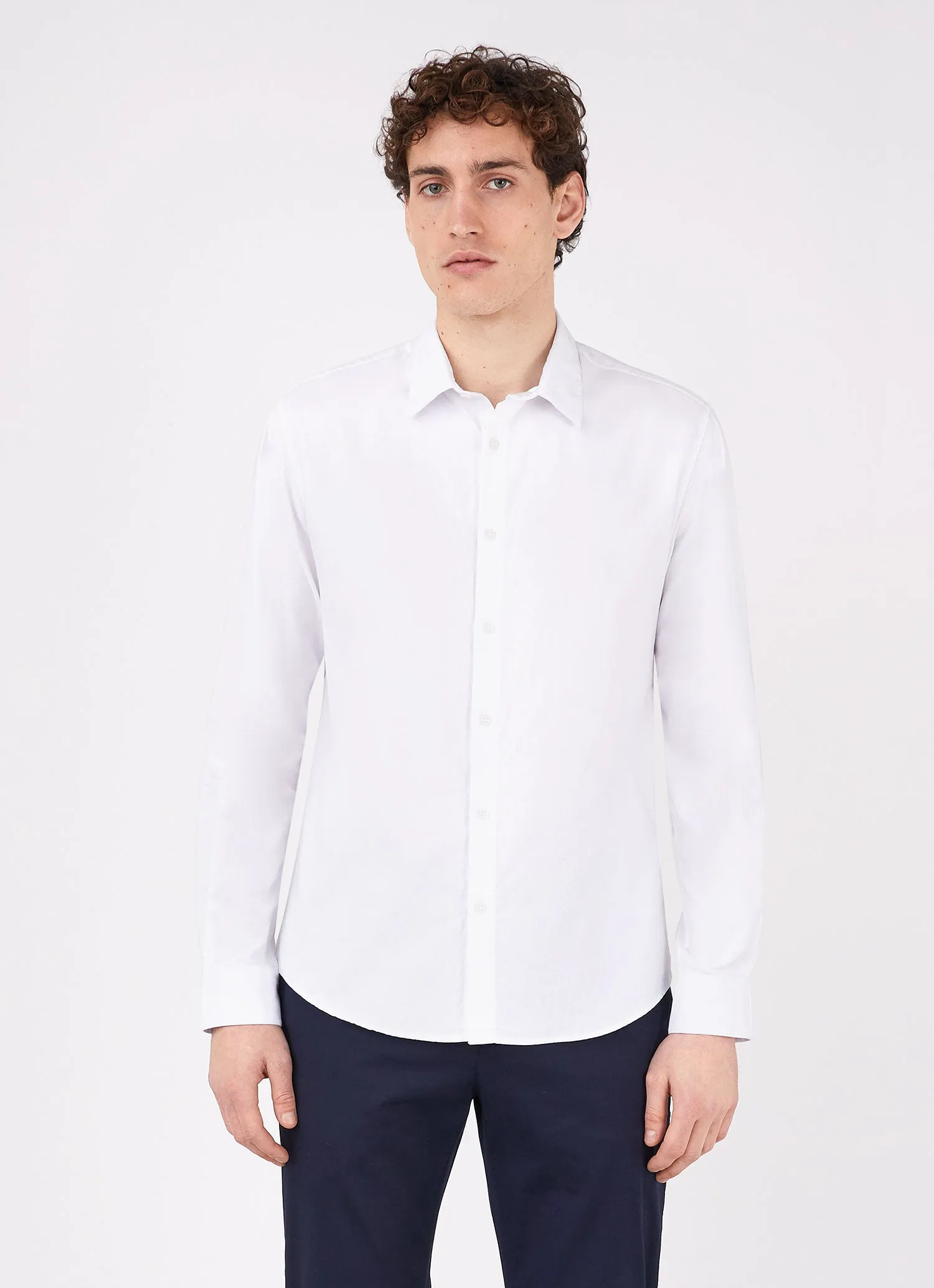 Men's Oxford Shirt in White sold by Sunspel product image thumbnail 2