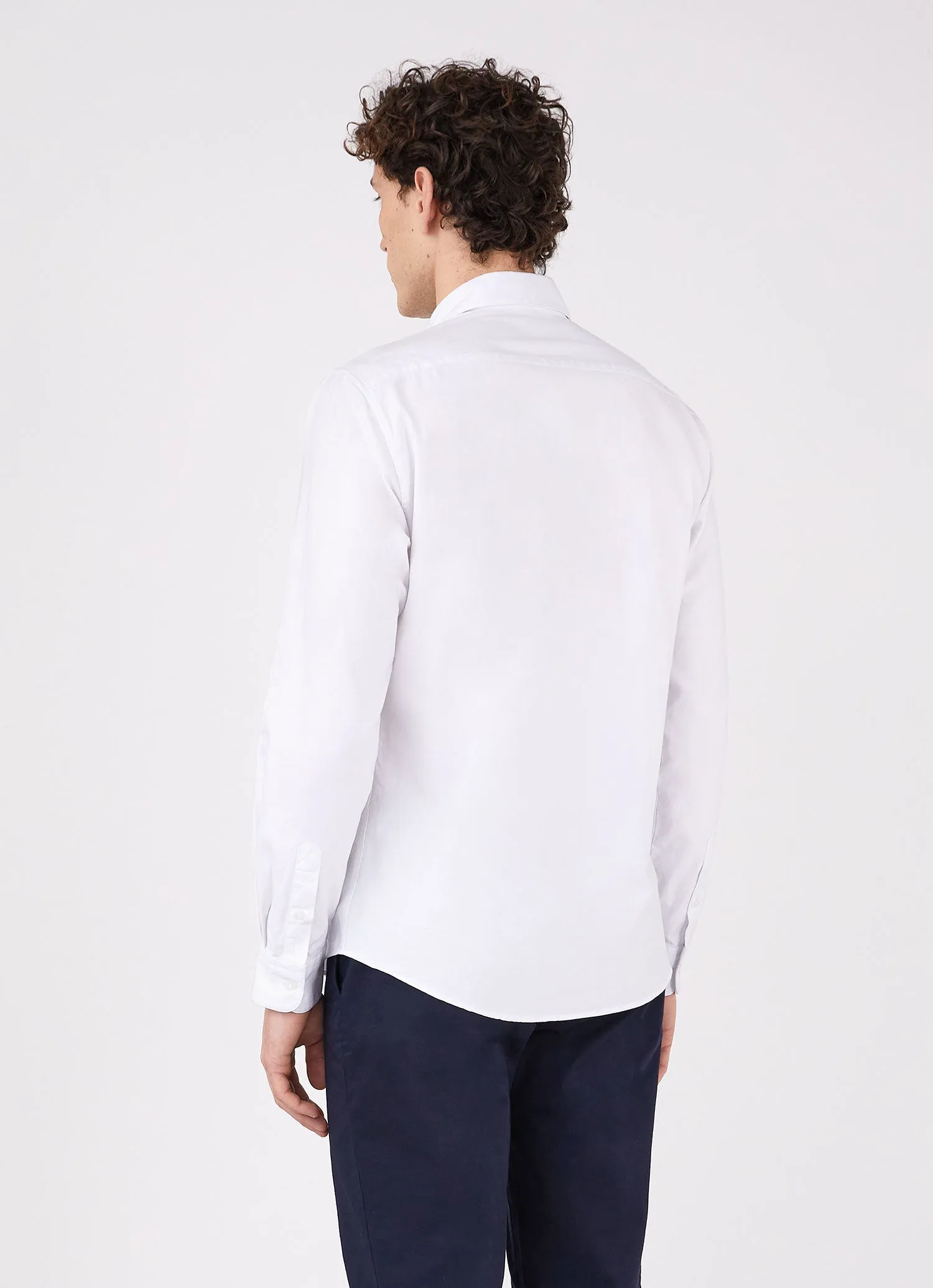 Men's Oxford Shirt in White sold by Sunspel product image thumbnail 4