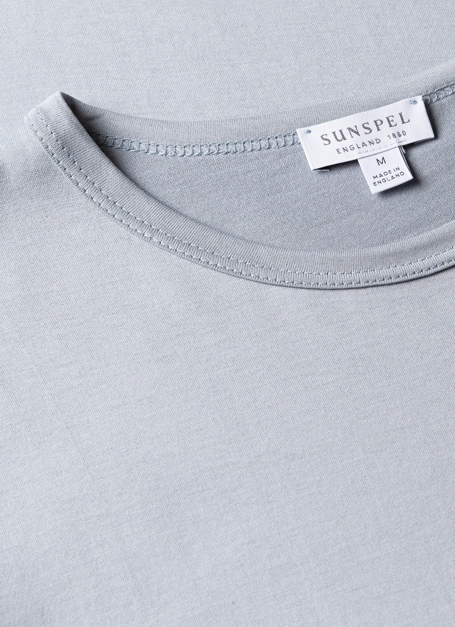 Men's Classic T-shirt in Smoke Blue sold by Sunspel product image thumbnail 4