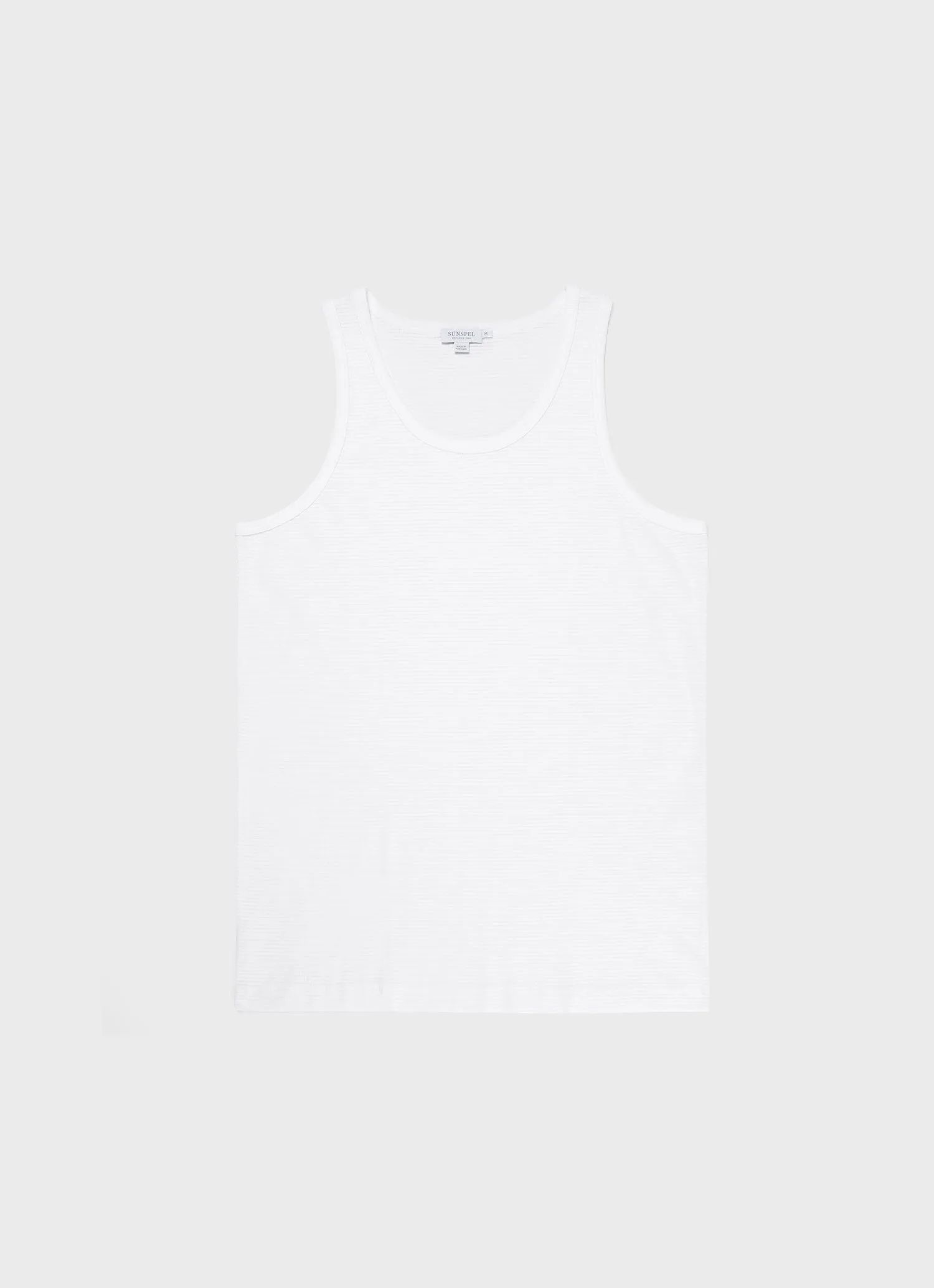 Men's Cellular Cotton Underwear Vest in White sold by Sunspel